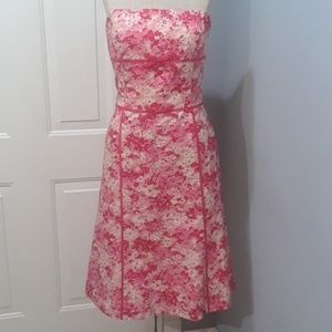 Ann Taylor size 6 strapless floral dress NWT